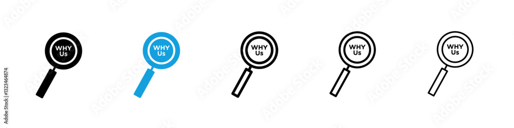 Why us icons vector set for web designs Why us icons vector set for web designs