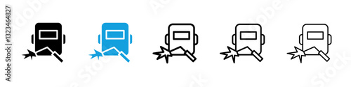Welding icons vector set for web designs