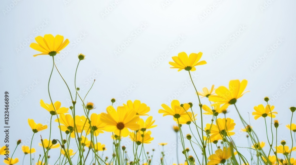 Exclusive Professional Professional Unique Modern Beautiful Professional Beautiful High-Quality High-Quality - Bright yellow cosmos flowers are featured in a lo    High-Quality High-Quality Modern 