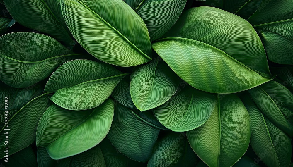 Organic background with small green leaves, soft and natural aesthetic, evoking calm and harmony Organic background with small green leaves, soft and natural aesthetic, evoking calm and harmony