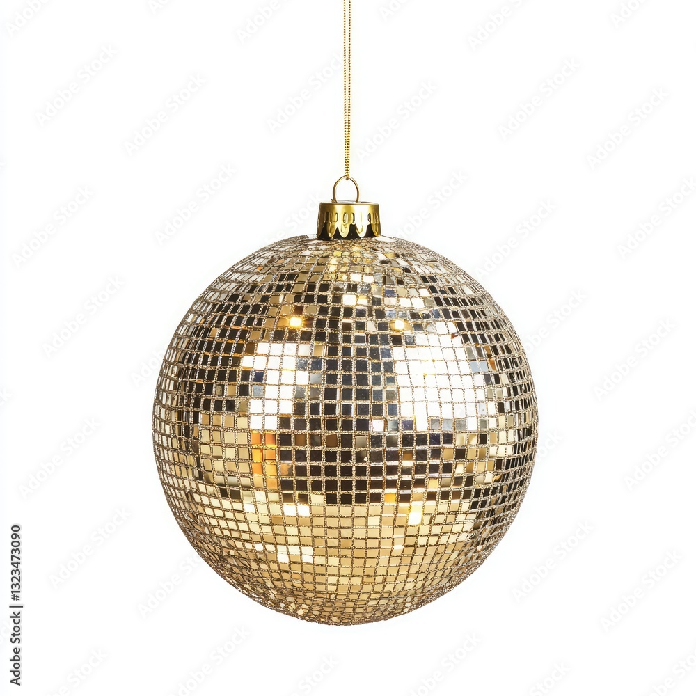 Obraz premium Gold Glitter Christmas Ornament Festive Xmas Decoration