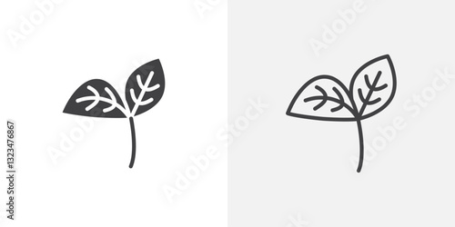 Basil icons in filled and outline versions for ui designs