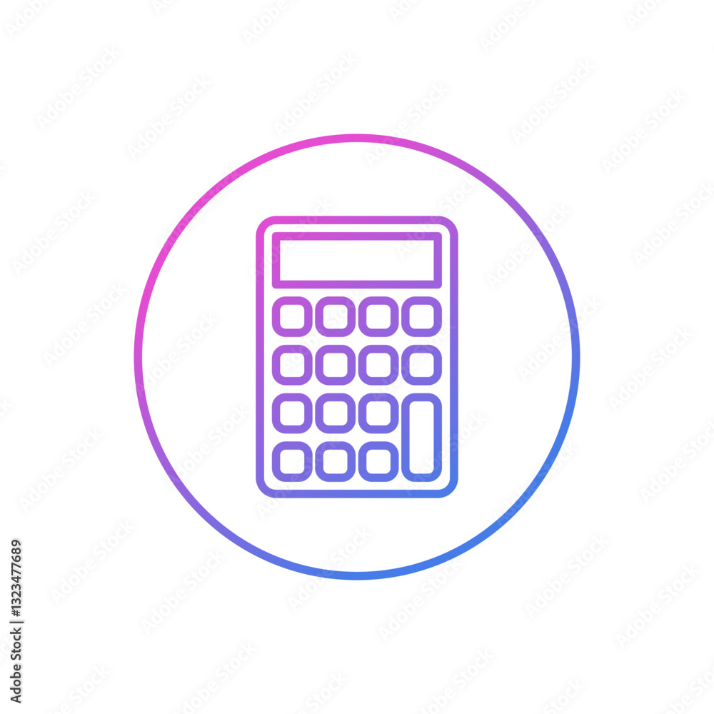 flat design calculator vector icon flat design calculator vector icon