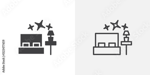 Clean Room icons in filled and outline versions for ui designs