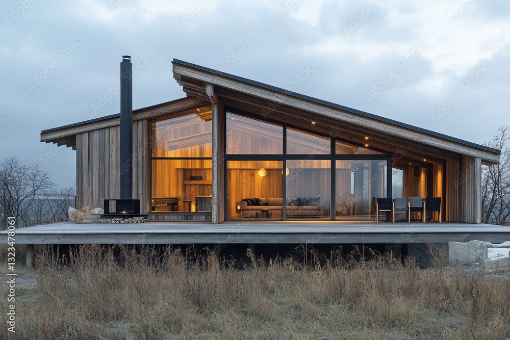 Luxurious Glass Cabin Overlooking Scenic Mountains
Luxurious Glass Cabin Overlooking Scenic Mountains