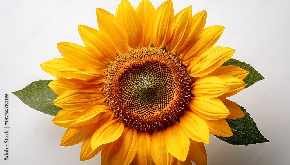 Fototapeta premium close up single yellow sunflower isolated on transparent background