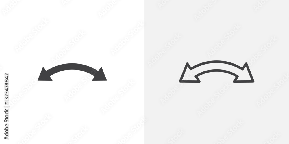 Double arrow icons in filled and outline versions for ui designs Double arrow icons in filled and outline versions for ui designs