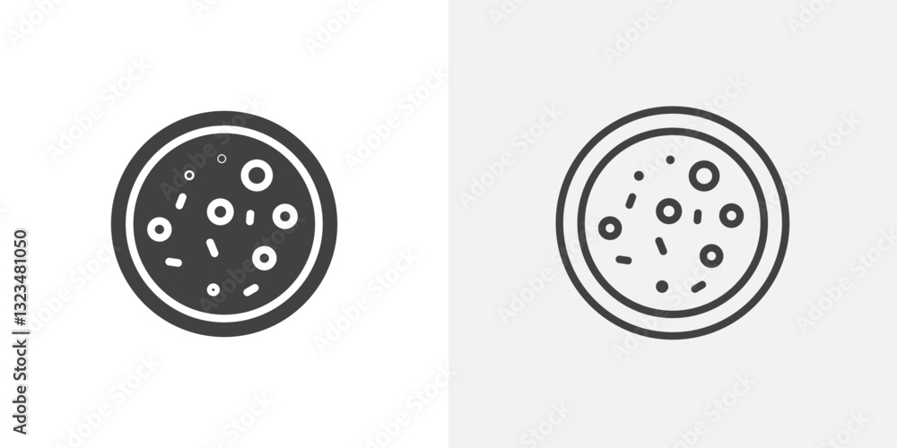 Leukemia icons in filled and outline versions for ui designs Leukemia icons in filled and outline versions for ui designs