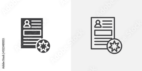 License icons in filled and outline versions for ui designs