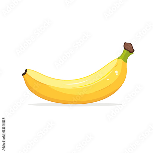 Very Simple flat 2D icon banana isolated on transparent background, vector, vector, flat design, animation design, simple flat 2D icon, clipart