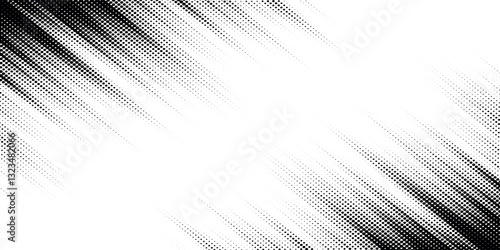 grunge Halftone white and black dots pattern and black gradient grunge texture background. Dotted line comic sport style vector illustration