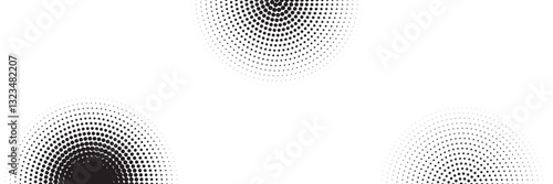 Halftone gradient. Dotted gradient, smooth dots spraying and halftones dot background seamless