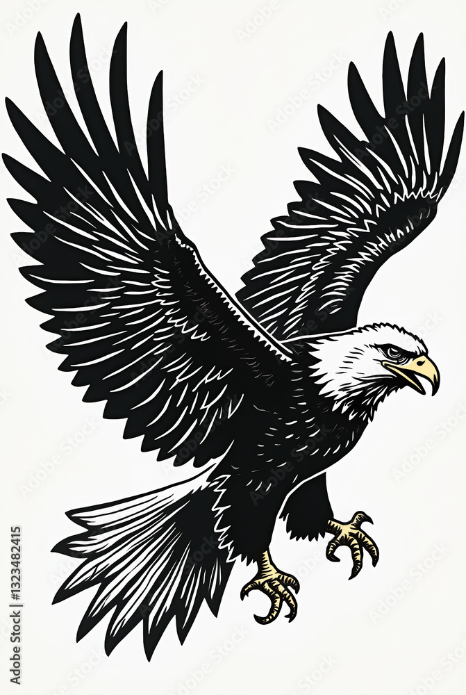 Fototapeta premium Precision-Cut Eagle Stencils – Elevate Your Art & Decor!