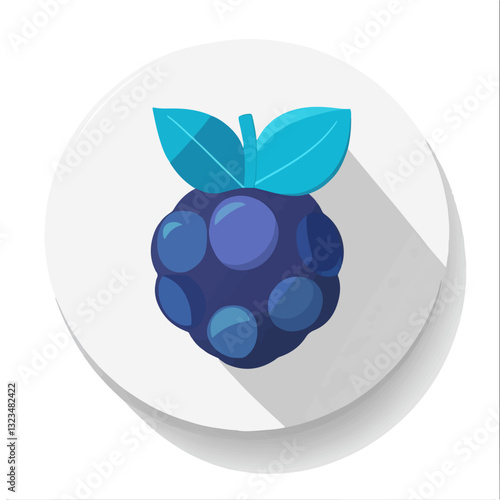A Simple flat 2D icon blue blueberry isolated on transparent background, vector, vector, flat design, animation design, simple flat 2D icon, clipart