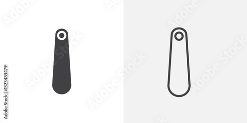 Shoehorn icons in filled and outline versions for ui designs