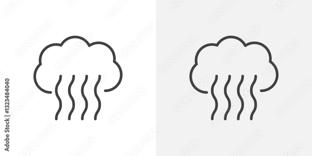 Steam icons in filled and outline versions for ui designs Steam icons in filled and outline versions for ui designs