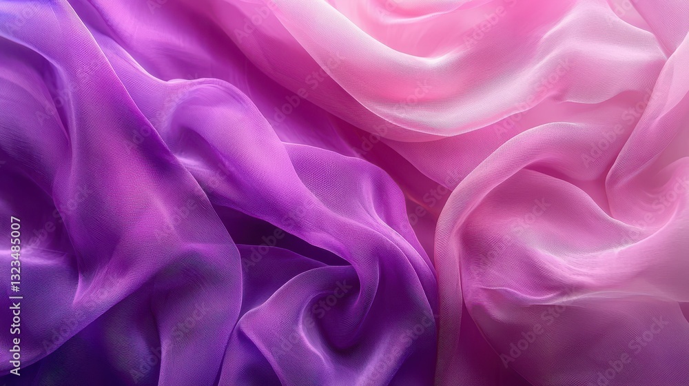 Fototapeta premium Soft Flowing Fabric in Shades of Pink and Purple for Elegant Designs
