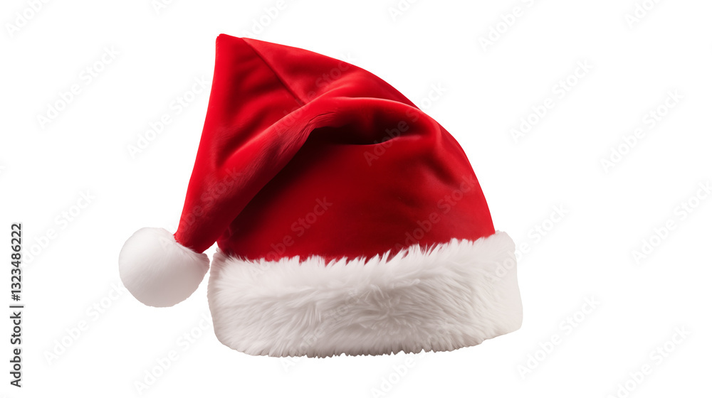 Classic Santa Hat Festive Holiday Decoration Image on transparent background. Classic Santa Hat Festive Holiday Decoration Image on transparent background.