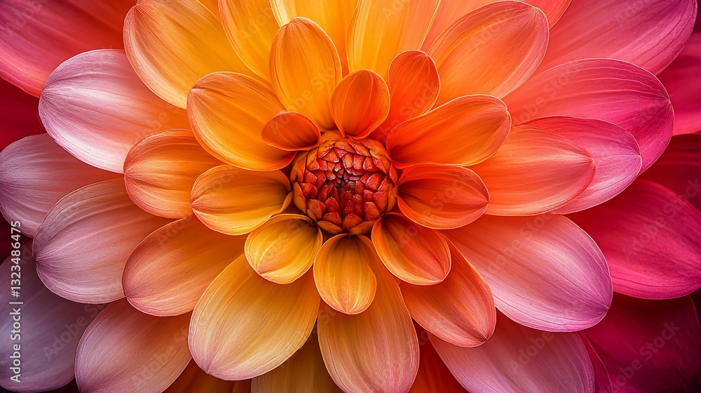 Vibrant close-up of a dahlia flower showcasing intricate petals in warm hues, ideal for nature themes Vibrant close-up of a dahlia flower showcasing intricate petals in warm hues, ideal for nature themes