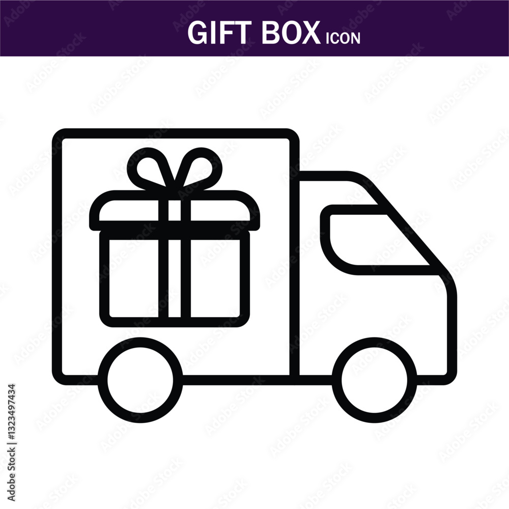 Gift box icon. Present gift box tied, open, birthday, valentine, wedding event, party, celebration, and achievement success. Vector illustration. Editable Stroke. EPS 10 Gift box icon. Present gift box tied, open, birthday, valentine, wedding event, party, celebration, and achievement success. Vector illustration. Editable Stroke. EPS 10