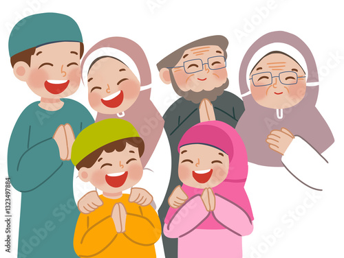 Muslim people celebrate eid