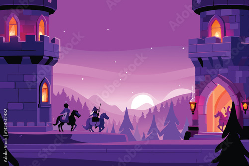 A vibrant medieval metaverse, showcasing diverse avatars interacting within a detailed fantasy castle environment.  Focus on avatar 'Jo'.