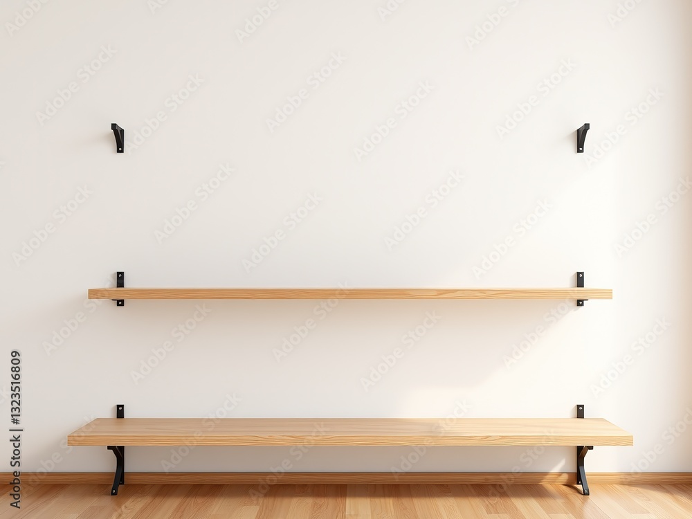 Empty Shelf Mockup for Product Presentation Empty Shelf Mockup for Product Presentation