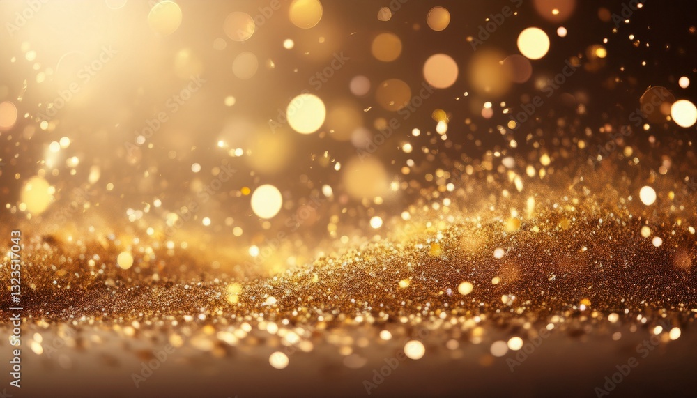 Champagne gold glitter particles scattered on a soft-focus background, creating a luxurious, sparkling effect with a glamorous and elegant feel Champagne gold glitter particles scattered on a soft-focus background, creating a luxurious, sparkling effect with a glamorous and elegant feel