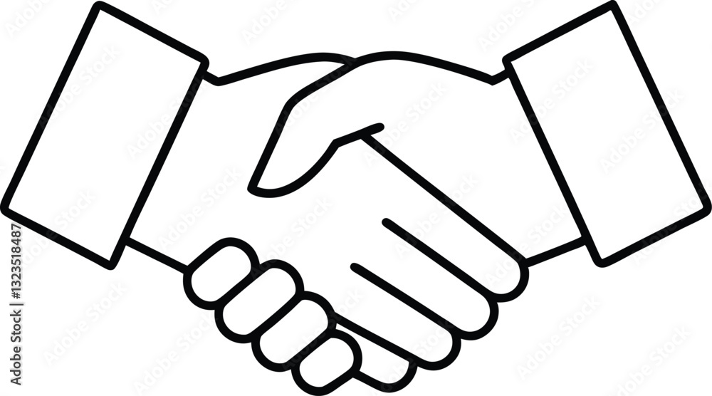 handshake icon line art vector illustration,handshake out line icon handshake icon line art vector illustration,handshake out line icon