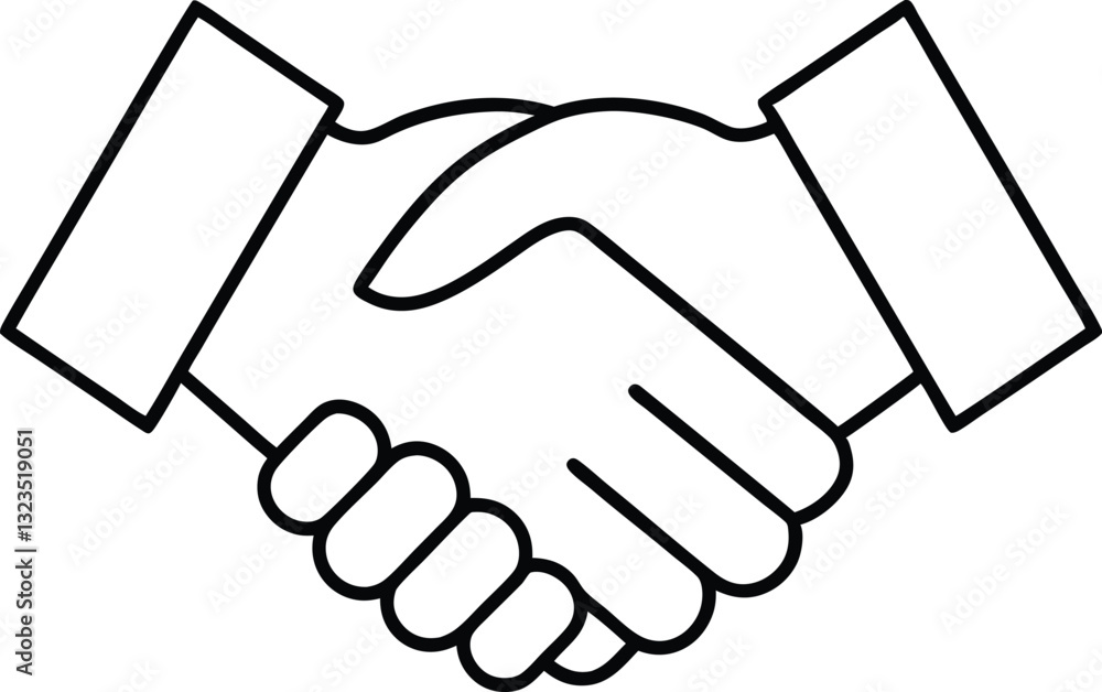 handshake icon line art vector illustration,handshake out line icon handshake icon line art vector illustration,handshake out line icon