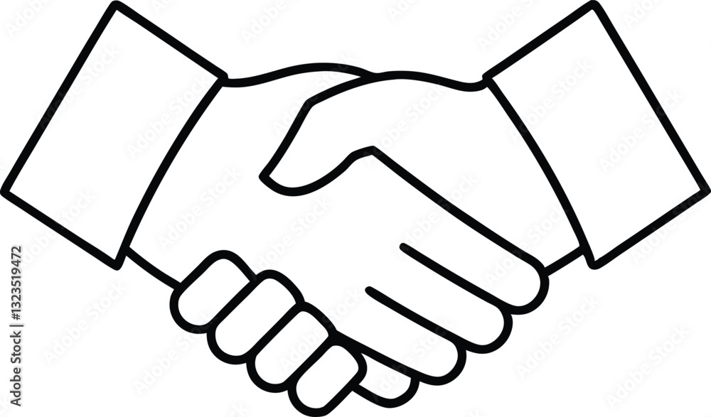 handshake icon line art vector illustration,handshake out line icon handshake icon line art vector illustration,handshake out line icon