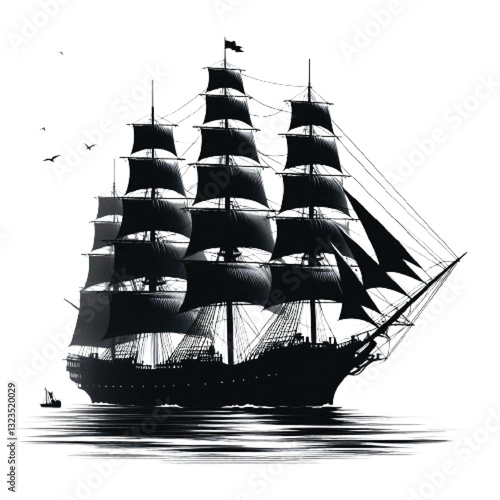 sailing ship silhouette