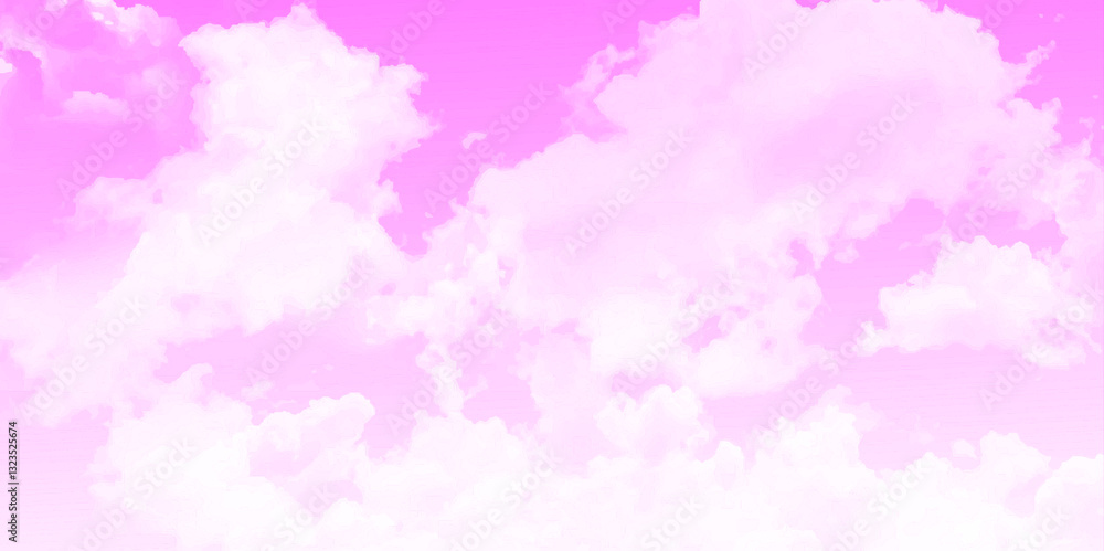Beautiful view of pink sky. Natural sky. Pink sky with scattered white cumulus clouds. Beautiful view of pink sky. Natural sky. Pink sky with scattered white cumulus clouds.