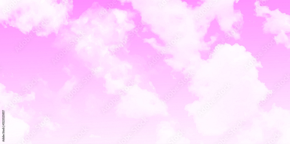 Beautiful view of pink sky. Pink sky with scattered white cumulus clouds. Natural sky Beautiful view of pink sky. Pink sky with scattered white cumulus clouds. Natural sky