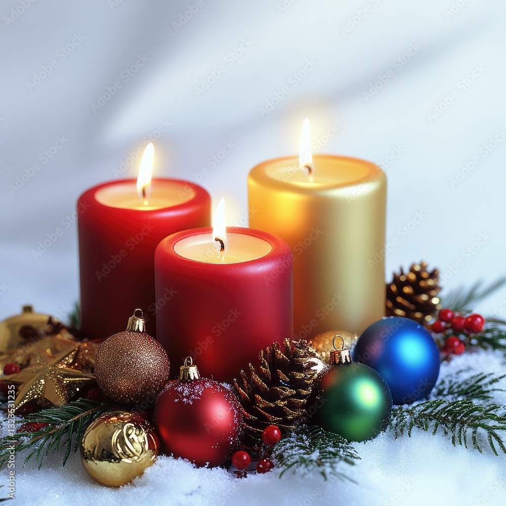 Cozy Christmas Candles Ornaments Cozy Christmas Candles Ornaments