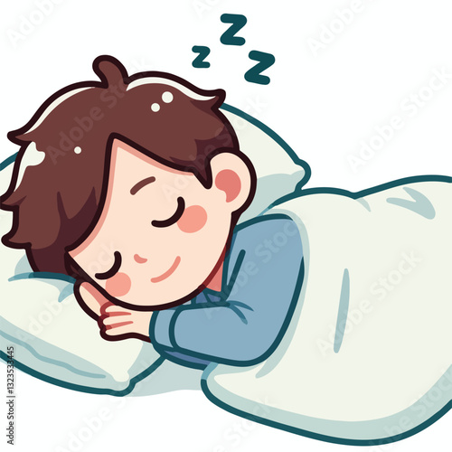 vector illustration of a sleeping person