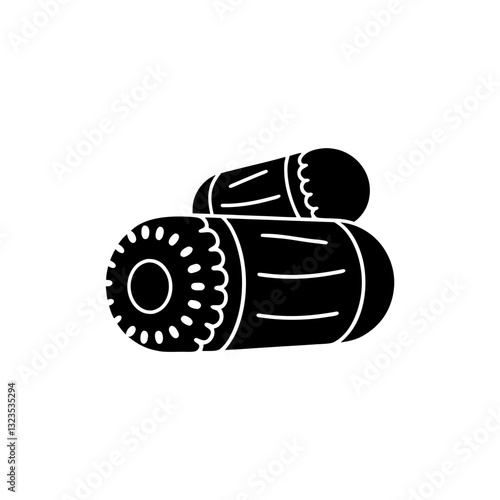 creative details yoga bolster icon vector illustration 