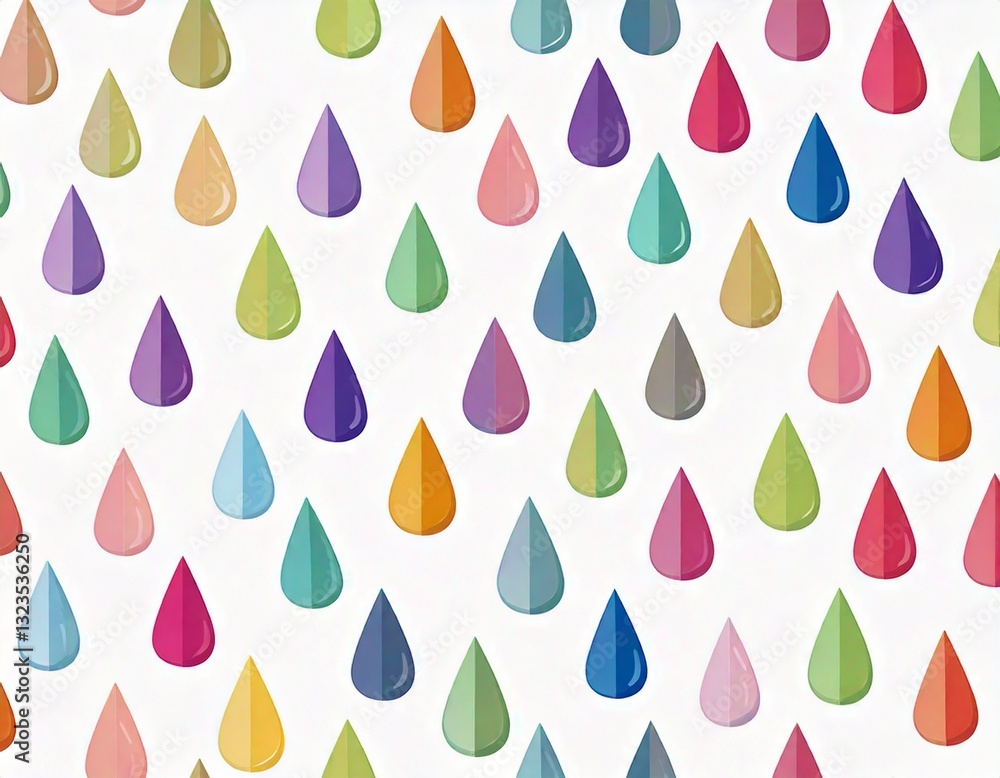 雨 イラスト カラフル 白背景 雨 イラスト カラフル 白背景
