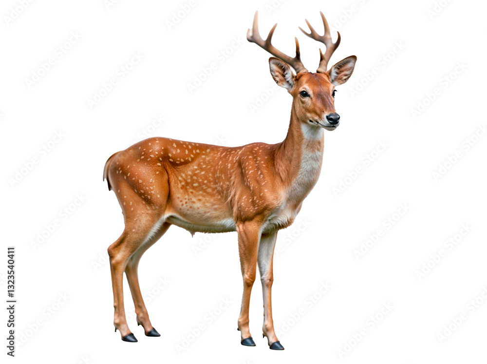 Fototapeta premium Stunning deer image. Transparent background for easy use