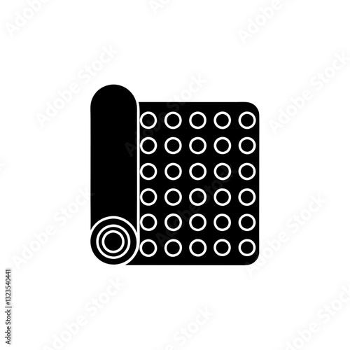 creative details yoga acupressure mat icon vector illustration 