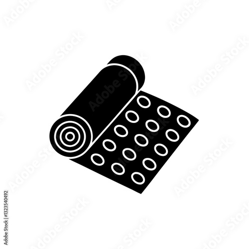 creative details yoga acupressure mat icon vector illustration 