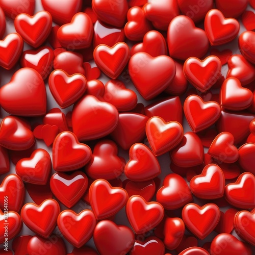 Red jelly hearts. Sweets for the holiday