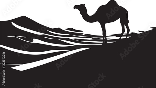Desert Camel Silhouette Bundle | Arabic Nomadic SVG Pack 