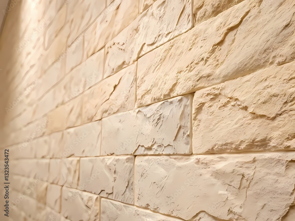 Textured Sandstone Brick Wall in Perspective Textured Sandstone Brick Wall in Perspective