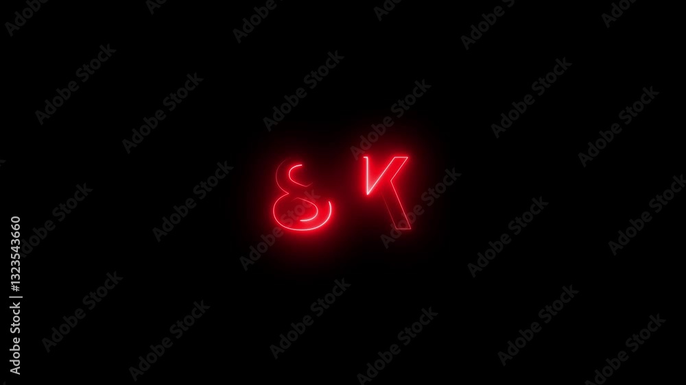 Glowing neon line 8k Ultra 4k icon isolated on black background. 4K Video motion 8k followers. animation in Easy to put into any video. Neon-colored 8k video regulation concept Glowing neon line 8k Ultra 4k icon isolated on black background. 4K Video motion 8k followers. animation in Easy to put into any video. Neon-colored 8k video regulation concept