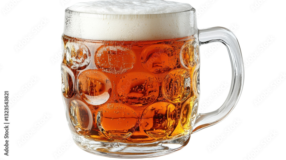 Enjoying a frothy glass of golden beer on a sunny afternoon with friends and laughter Enjoying a frothy glass of golden beer on a sunny afternoon with friends and laughter