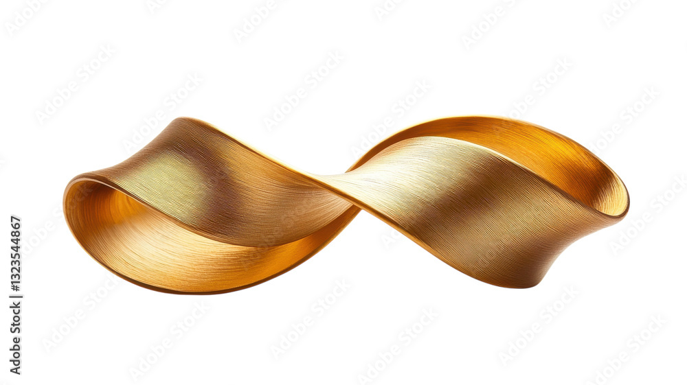 Elegant golden ribbon twisting gracefully in a timeless dance of light and form Elegant golden ribbon twisting gracefully in a timeless dance of light and form