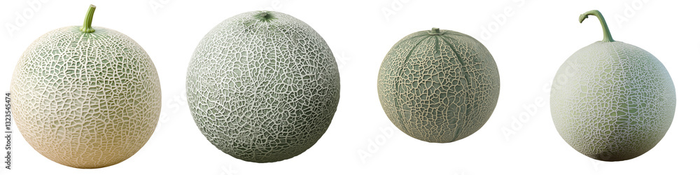 Set of a melon, isolated on transparent background. Set of a melon, isolated on transparent background.