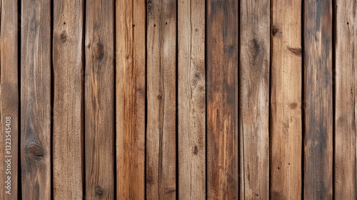 Wallpaper Mural Wooden Planks Backdrop: A close-up view of weathered, vertical wooden planks forming a rustic backdrop, displaying variations in grain and tone. Torontodigital.ca
