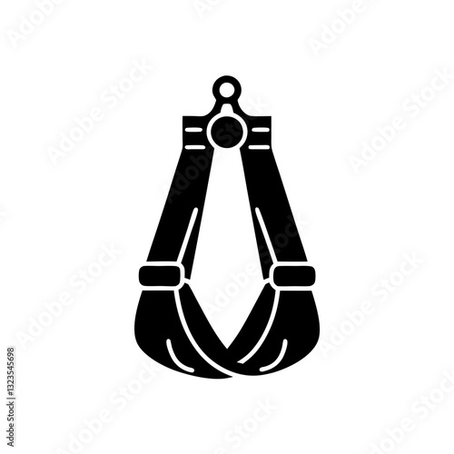 creative details yoga inversion slings icon vector illustration 